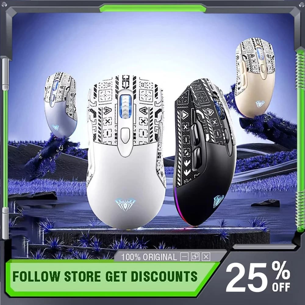 AULA SC525 Wireless Bluetooth Mouse Three Model Long Life Ergonomics Lightweight Pc Business Office E-sports Gaming Mouse Gifts