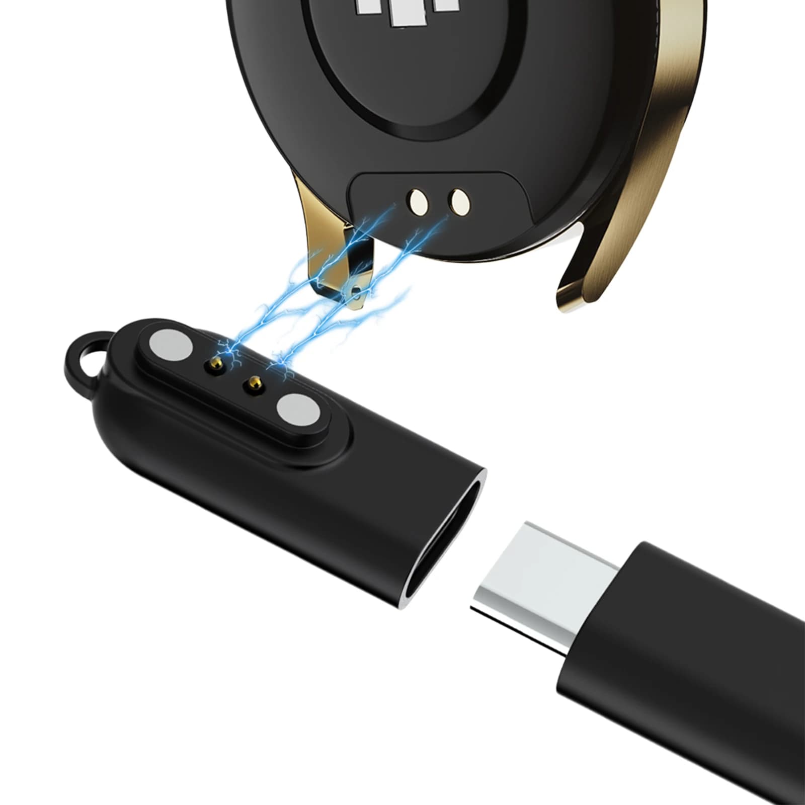 Type-C Charging Cable Adapter for Willful IP68/ID205L/SW021 Blackview R3 Watch USB Charge Plugs with Lanyard Hole Lightweight