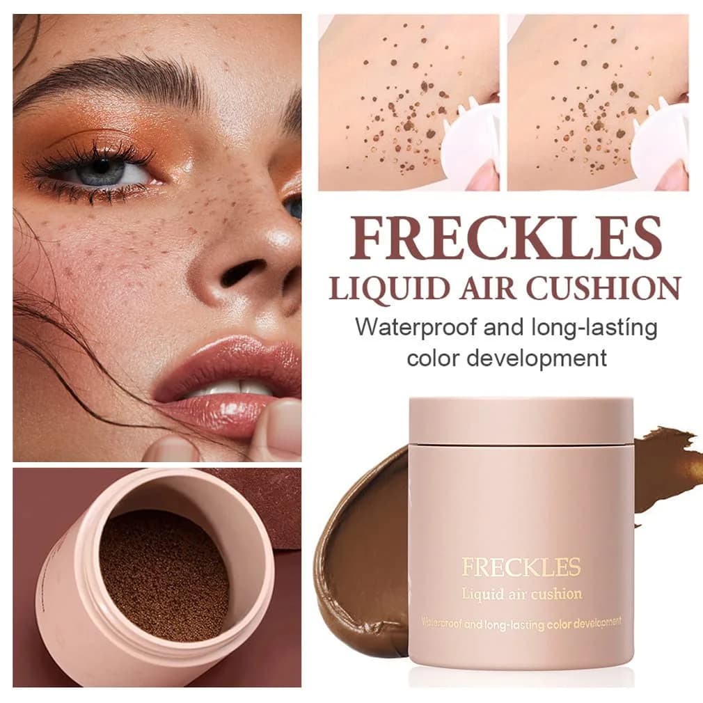 Non-fading waterproof seal air cushion freckles Stamp Kit,Realistic Freckles, Natural Simulation,Stamp,Air Cushion, Making Tool