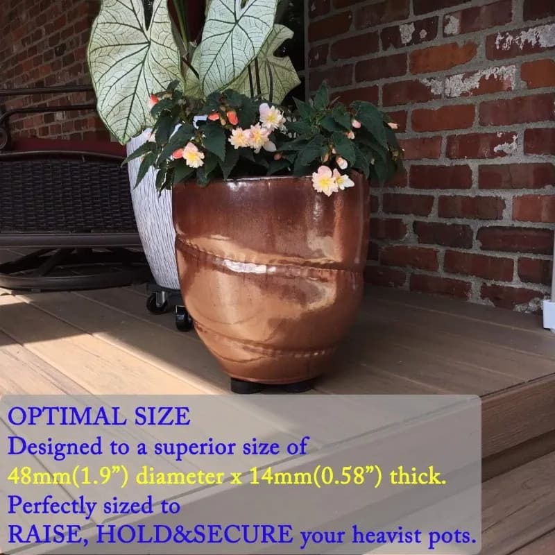 Pack of 24 Invisible Feet for Vases with Improved Anti-slip Surface, for Plants and Flowers Vases, Solid Rubber Rials for Vases