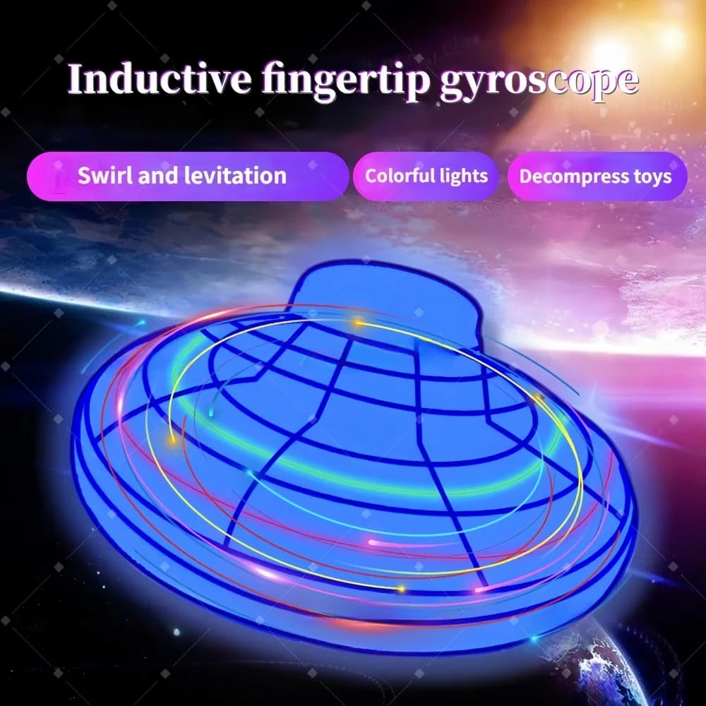 Magic Flying Elicottero Spinner Punta delle dita Aggiornamento Volo Giroscopio Fly orb Hover Ball Mini Dron Aerei Giocattoli Tipo LED Giocattolo Regali per bambini
