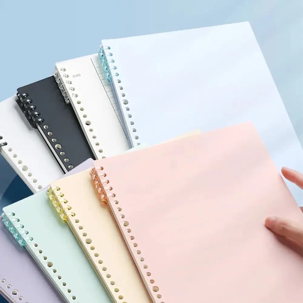 4Pcs New PP Loose-leaf Book Cover A4 A5 B5 Colorful DIY Loose Leaf Notebook Cute Stationery Transparent Office School Supplies