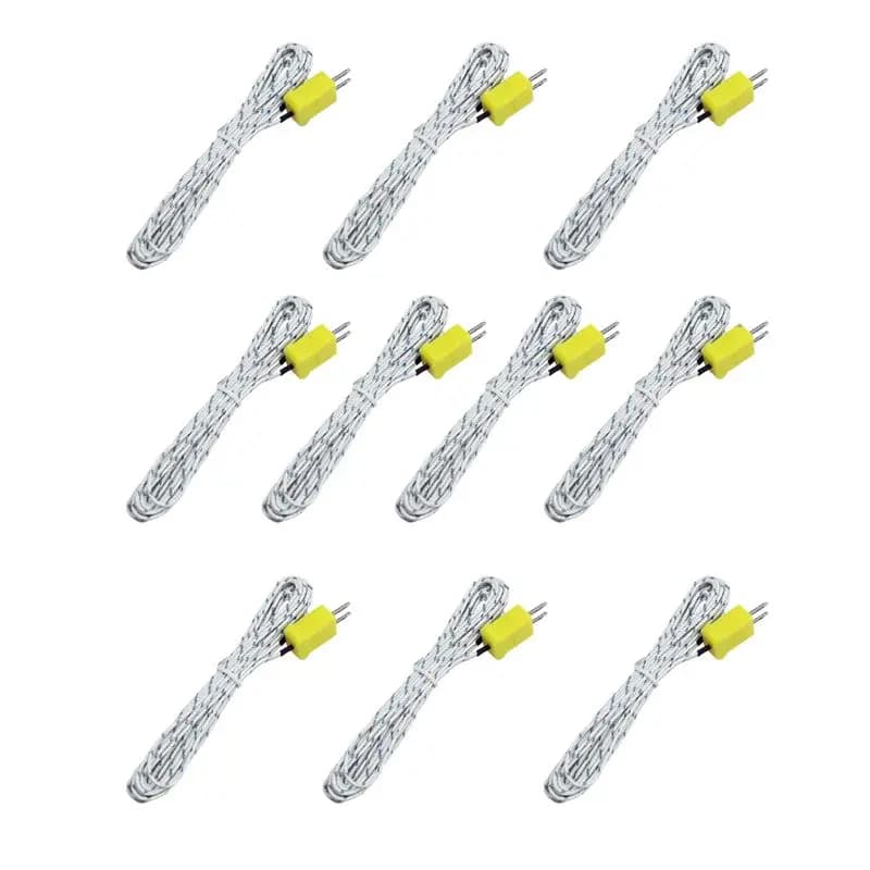ABLK 10 pezzi 3 metri Sonda sensore di temperatura con mini-connettore tipo K -50-350 ° Linea di Rilevamento Temperatura C