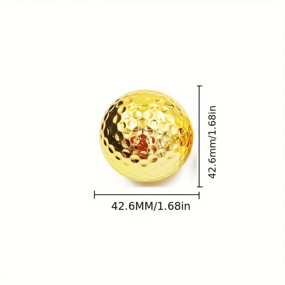 1 Golf Electroplated Ball, Suitable for Beginners to Practice with Rubber Golf Balls