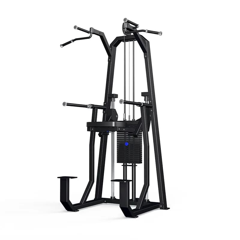 Attrezzo da palestra per allenamento assistito con barre parallele singole, speciale per trazioni e dip