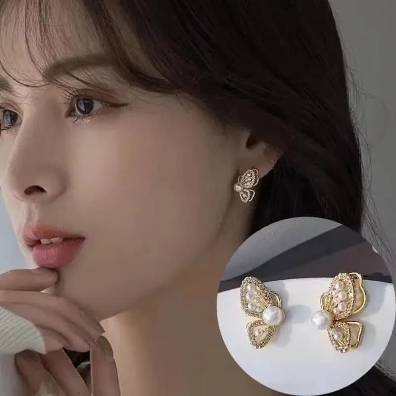 Orecchini a Perno in Argento 925 con Zirconi, Stile Coreano, Geometrici, per Donna, Gioielli di Lusso con Cristalli a Croce, Tendenza 2025
