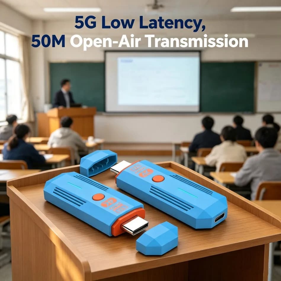 4K 30Hz Wireless HDMI-Compatible Transmitter Receiver 5G No WiFi Plug Play Screen Mirroring For Laptop PC to TV Projector 60M