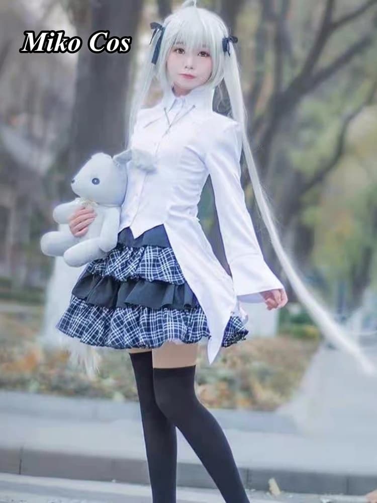 Yosuga No Sora Kasugano Sora Cosplay Anime Donna Dolce Lolita Costume Tos Gonna Outfit Halloween Party Suit Gioco di ruolo Abbigliamento