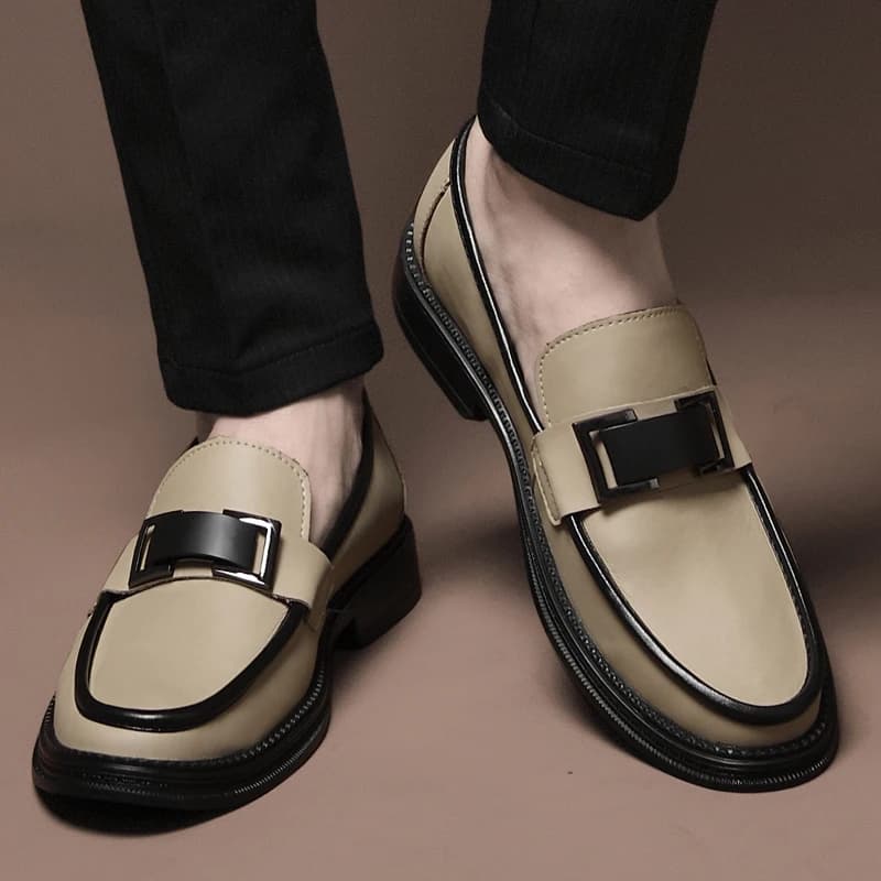 New Men Genuine Leather Business Shoes Casual Flats Party Driving Loafers Shoes Breathable Moccasins Men Casual High End Shoes