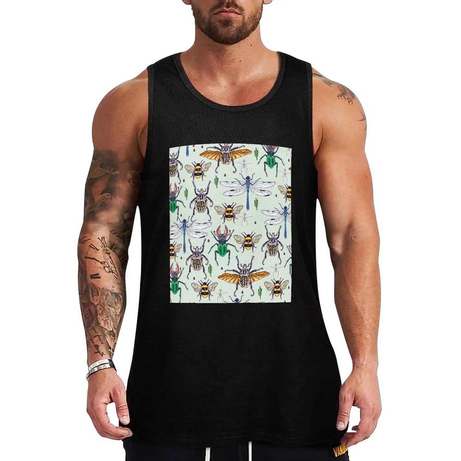 Canotta con motivo Lucky Insects, canotta ad asciugatura rapida per corsa, jogging, abbigliamento sportivo