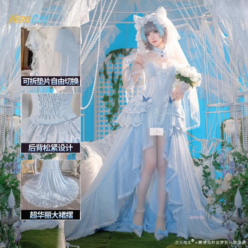 Azur Lane HMS Cheshire Costume Cosplay 8th Anniversary Abito da sposa Halloween Party Gioco di ruolo Outfit Donna HERO Cos