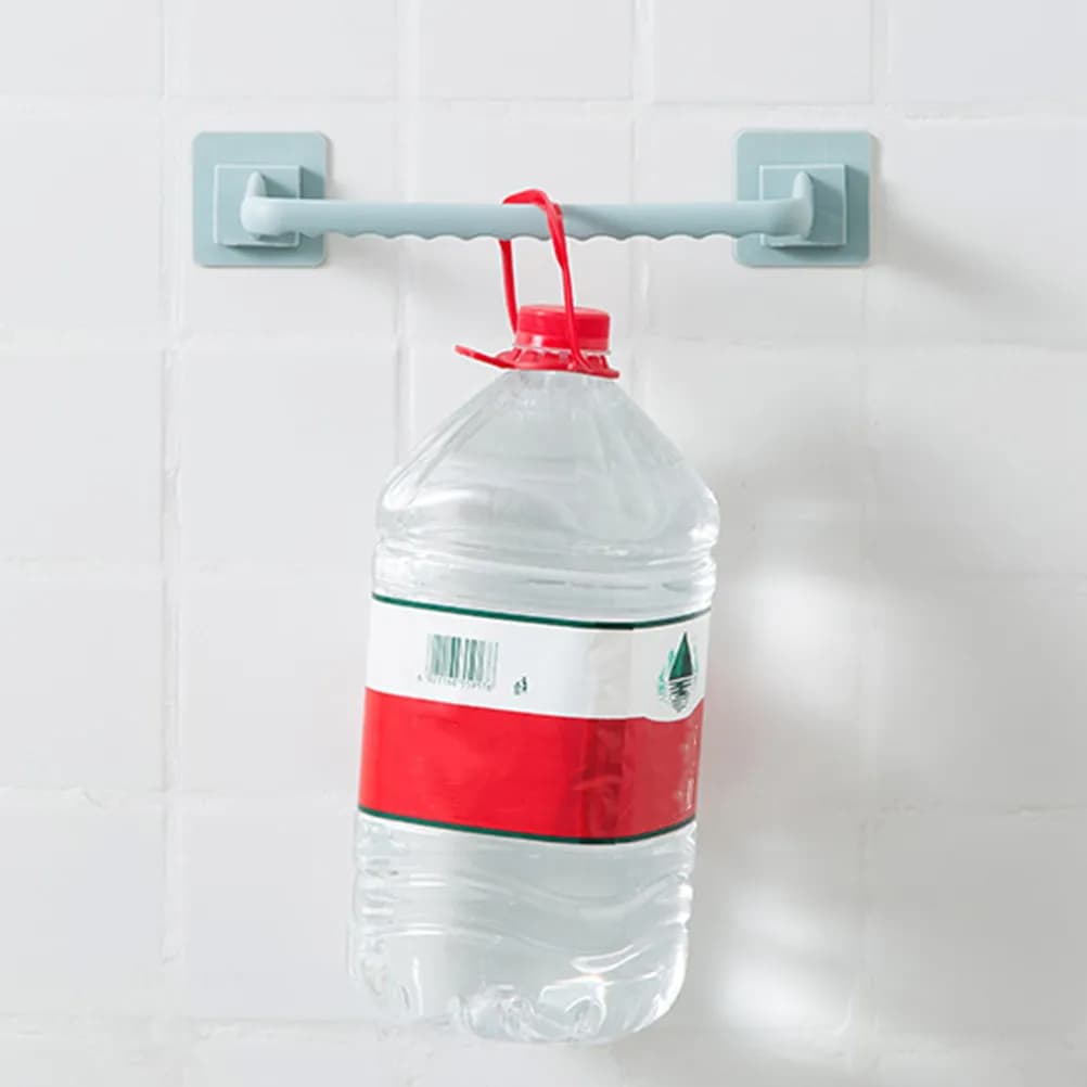 Punch Free Towel Holder Wall Mounted Plastic Towel Bar for Bathroom Kitchen Hand Towels Storage Rack