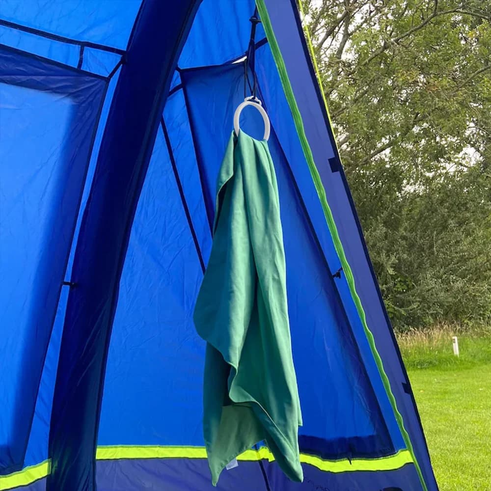 Portasciugamani da viaggio portatile per camper Appendiabiti portatile leggero Cinghia di stoccaggio pieghevole Accessorio per portaoggetti da campeggio