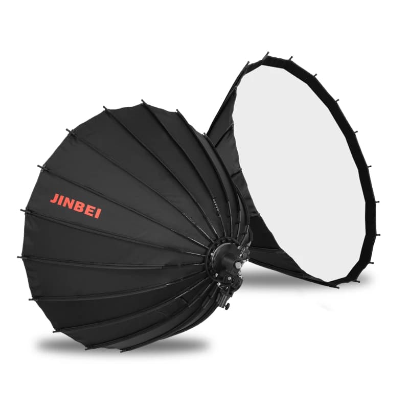 JINBEI Softbox Parabolico Riflettente Profondo 90cm per Flash Speedlite, con Attacco Bowens, Borsa e Griglia Diffusore