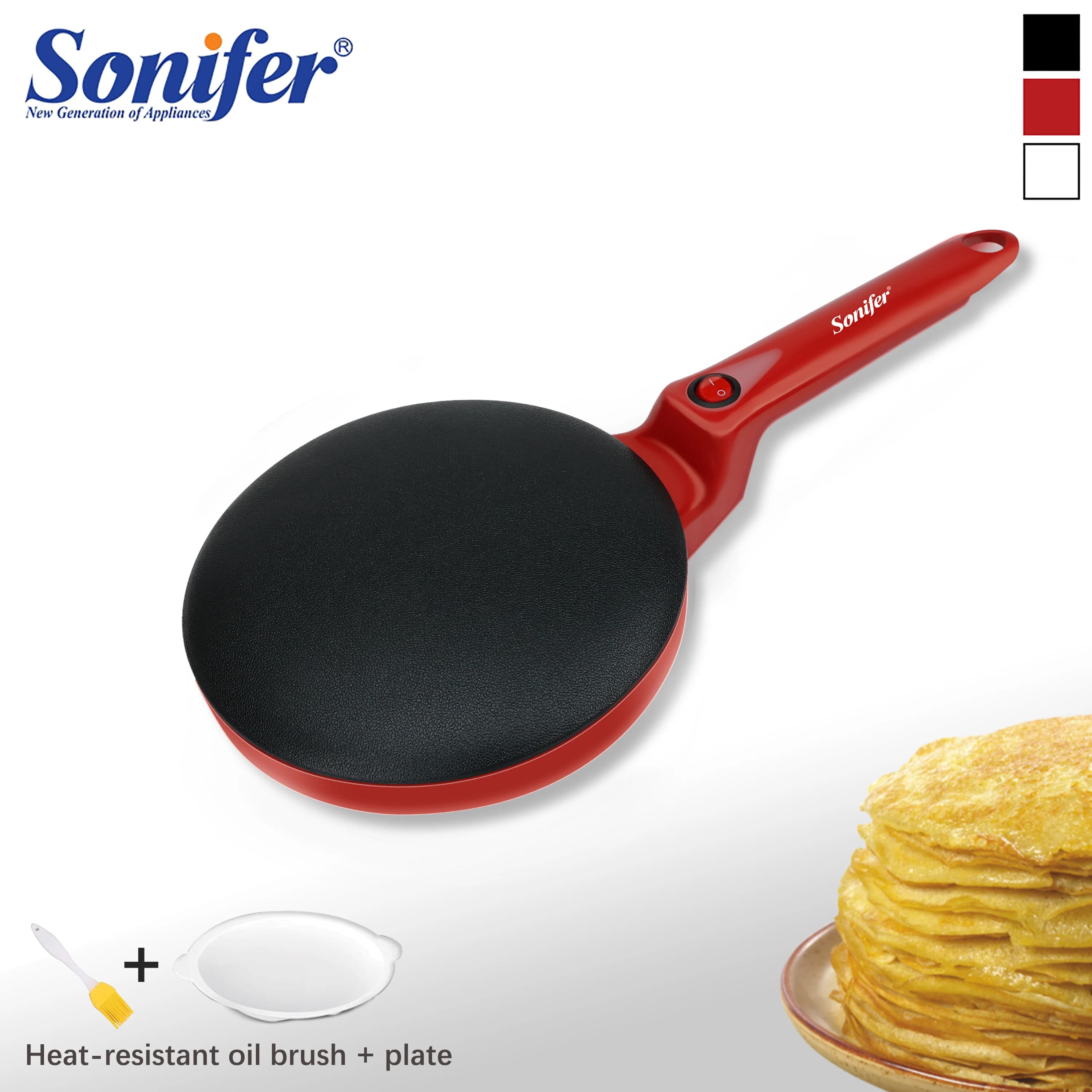 Electric Crepe Maker Pizza Pancake Machine Non-Stick Griddle Baking Pan Cake Machine kitchen Appliance Cooking Tools Sonifer
