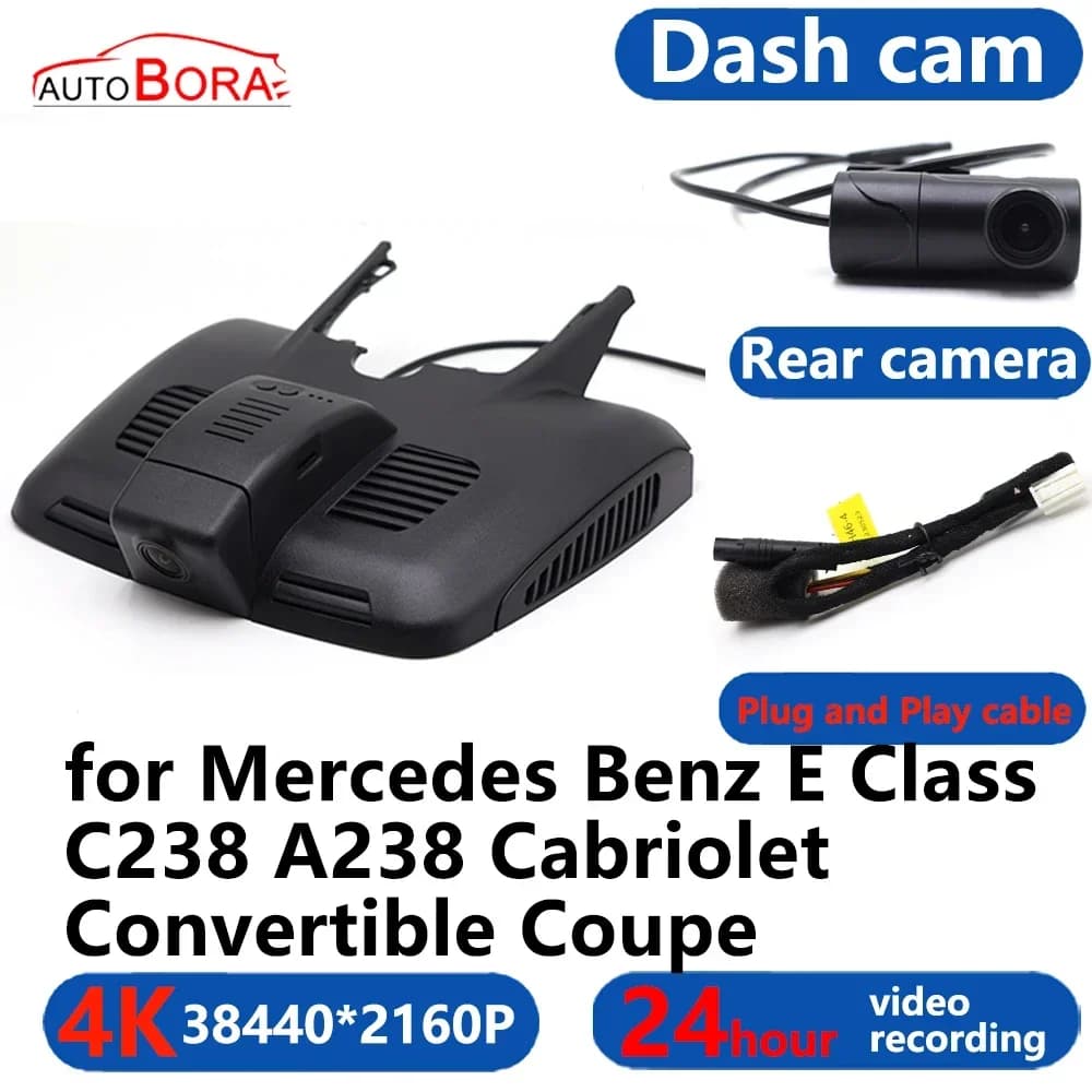 AutoBora 4K Wifi 3840*2160 DVR for Car Dash Cam Video Camera for Mercedes Benz Classe E C238 A238 Cabriolet Convertible Coupe