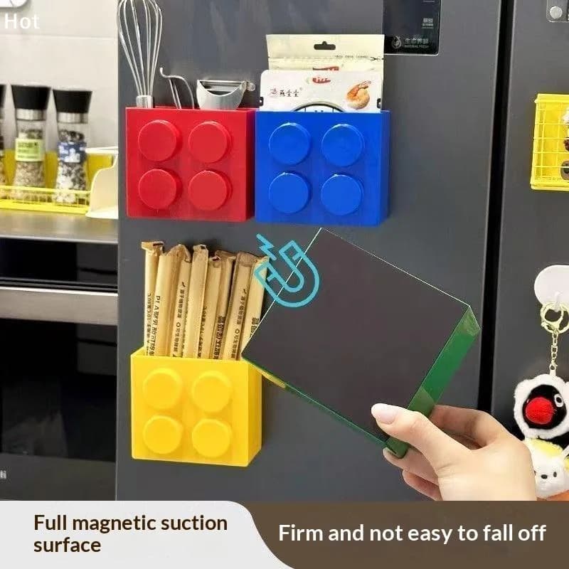 Scatola porta pellicola alimentare magnetica da parete con bordo sottile per cucina, portaoggetti laterale per frigorifero - Furnishing World