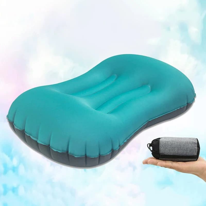 Cuscino gonfiabile portatile per viaggi e ufficio Cuscino ergonomico leggero per il collo Comodo cuscino lombare in TPU per esterni