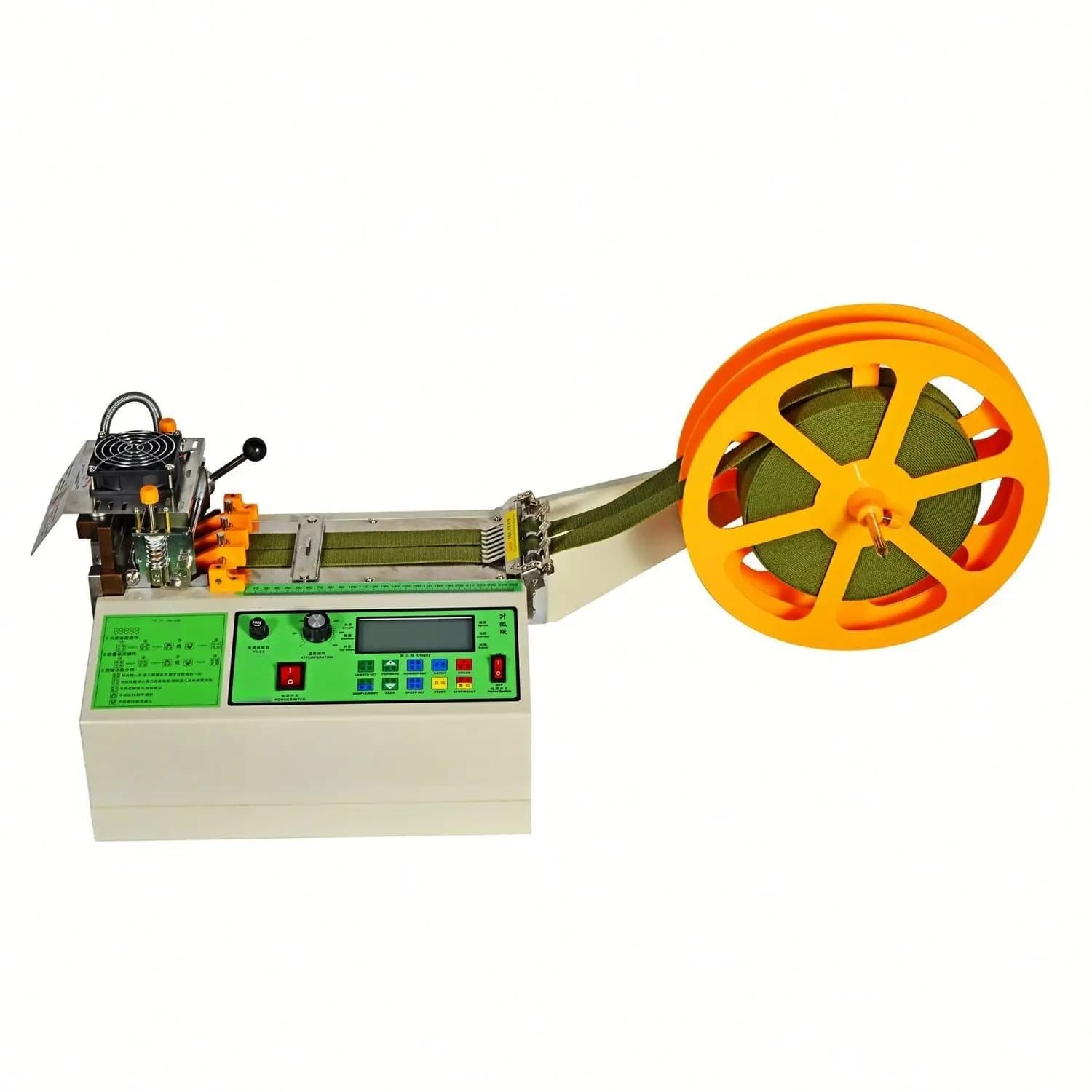 Macchina Tagliatrice Automatica per Nastri con Microcomputer, Taglio a Caldo e a Freddo per Nastri, Elastici e Velcro