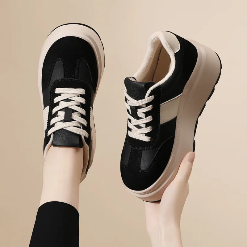 Scarpe da Allenamento per Donna con Suola Spessa, Sneakers Casual con Piattaforma Rialzata, Scarpe Sportive Comode e Antiscivolo per Donna