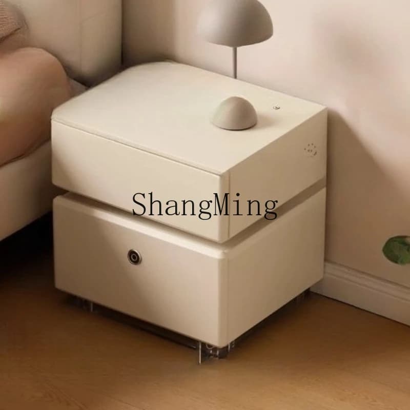 FG comodino intelligente luce camera da letto di lusso ricarica wireless comodino Tmall Genie armadietto con serratura per impronte digitali