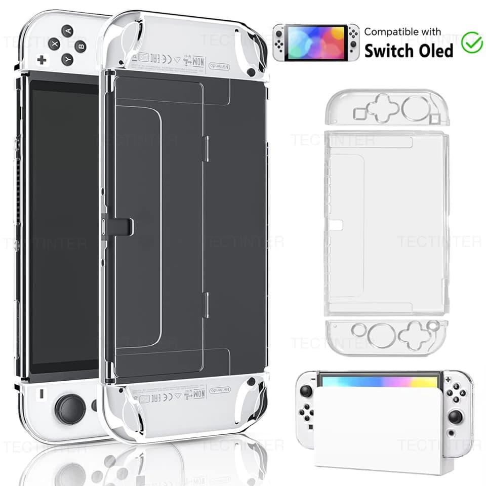 Transparent TPU Soft Protective Cover Case for Nintendo Switch Oled Console Protector Shell Split Skin for NS Switch Accessories