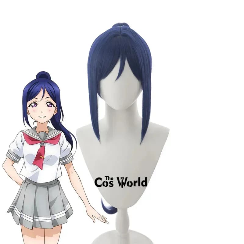 Love Live Sunshine Aqours Matsuura Kanan 75 cm Lunghi Anime Cosplay Parrucche Fibra Resistente Al Calore Capelli Sintetici + Parrucca Capx;3, v'6.f;9,