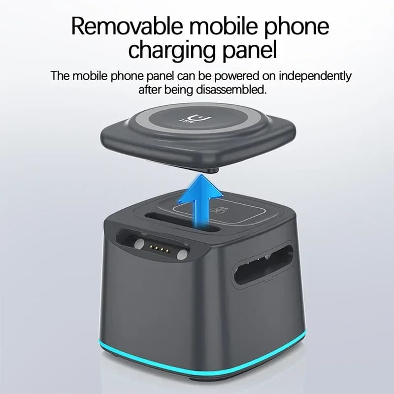 3 in 1 Magnetic Wireless Chargers Station Fast Charging Portable Cradle For Maxsafe iPhone 14 13 12 Pro Max Airpods Apple Watch8