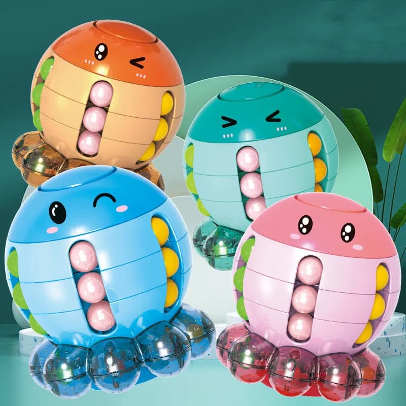 Cubi di fagioli rotanti magici per bambini Adulti Punta delle dita Agitarsi Gioco antistress Cubo magico professionale Puzzle Giocattoli per bambini