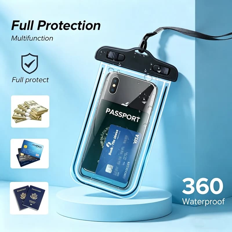 Custodia Impermeabile Universale per Telefono, Borsa Subacquea Protettiva per iPhone 12 Pro, Xs Max, XR, X