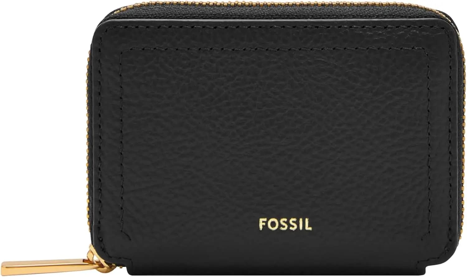 Portafoglio da donna in pelle con protezione RFID, chiusura a zip e scomparti multipli per carte