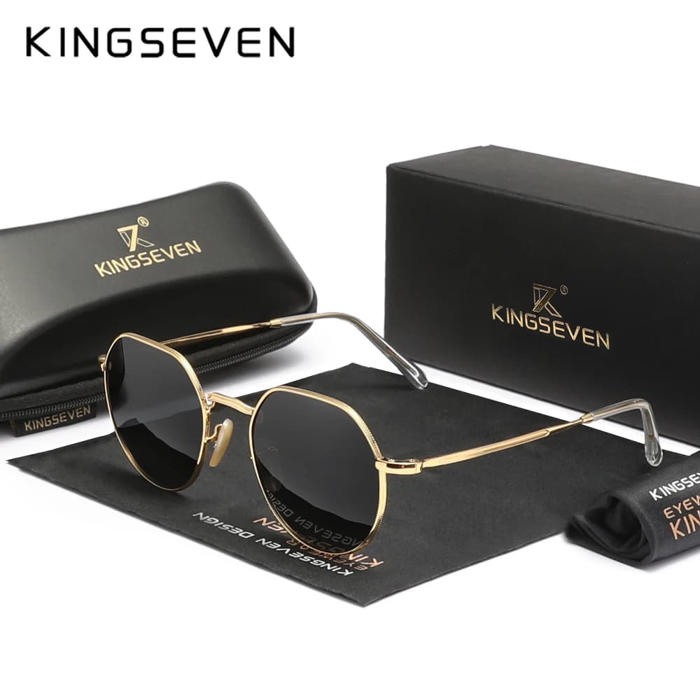 KINGSEVEN occhiali da sole polarizzati per uomo donna occhiali antiriflesso con montatura in lega UV400 per accessori per le vacanze