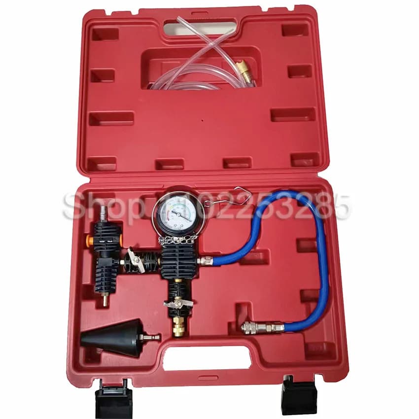 3 pezzi kit pompe di raffreddamento per ricarica auto radiatore automatico pompa per vuoto sistema di raffreddamento iniettore antigelo kit manometro serbatoio acqua