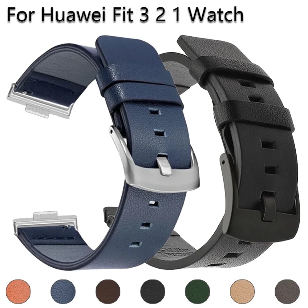Cinturino in pelle per Huawei Watch Fit 3 2 1 cinturino Smartwatch Correa cinturino di ricambio per Huawei Fit3 Fit2 Fit1 accessori per orologi