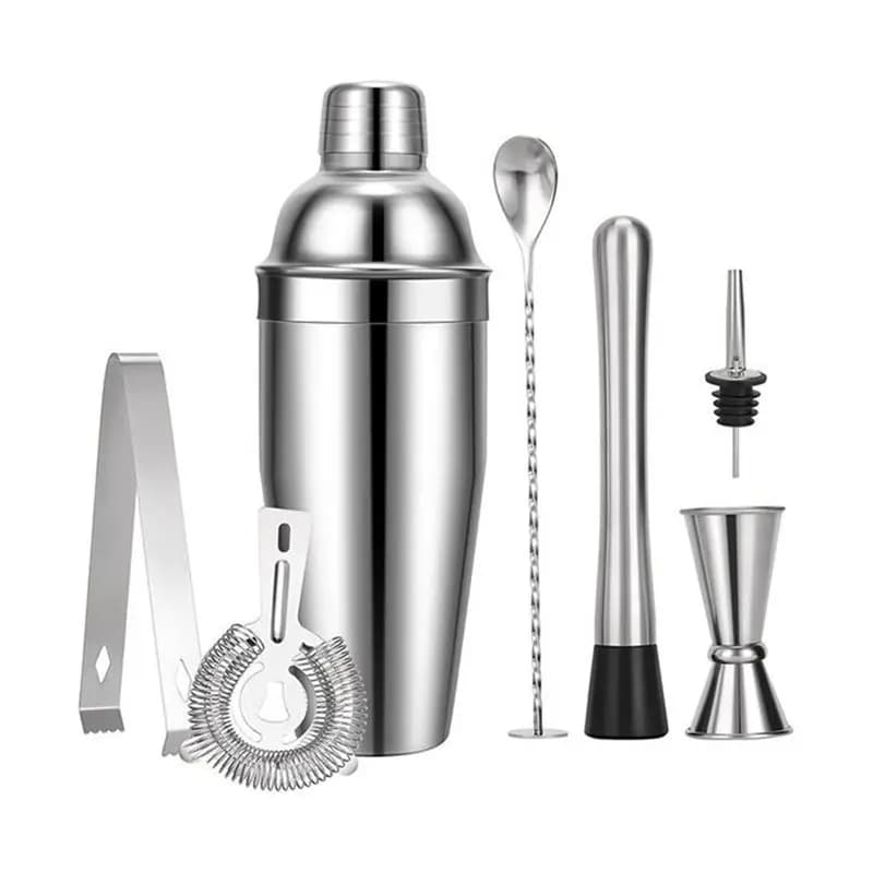 ABVT-Cocktail Shaker Mixer 750ML in acciaio inossidabile argento per barman, bevande, feste, attrezzi da bar