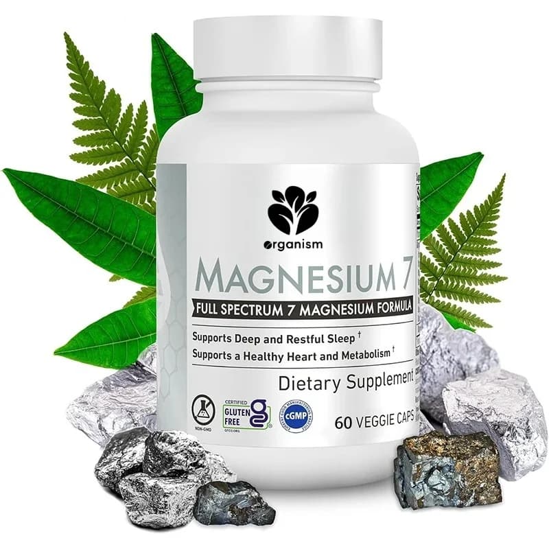 Magnesium supplement, muscle recovery, contains vitamin B6 and manganese citrate, high absorption rate, vegetarian, non GMO