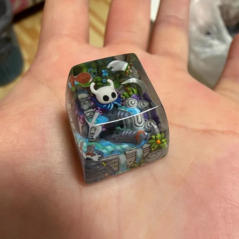 Anime Keycaps Hollow Knight Custom keyboard caps Esc Key FAI DA TE Asse transversal Resin Epoxy Keycap PC Gamer Gifts