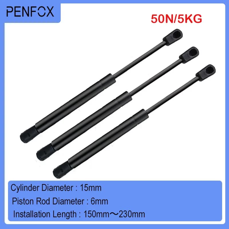 1PC 150-230mm 5kg/50N Mobili Armadio Asta di Supporto Idraulico Morbida Chiusura Cerniera Idraulica Gas Ascensore Puntone Supporto Auto Molla A Gas