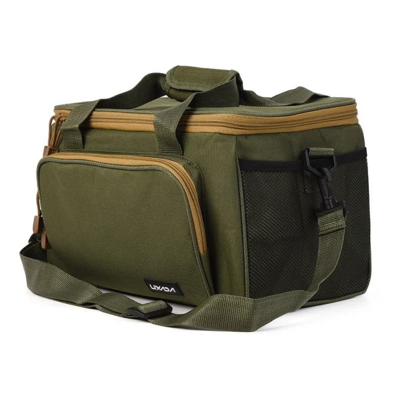 Lixada Multifunctional Canvas Fishing Bag Portable Fishing Bag for Mulinello Fishing Bag