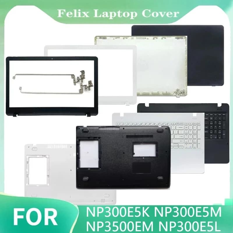 Per NP300E5K NP300E5M NP3500EM NP300E5L Nuovo LCD Del Computer Portatile Della Copertura Posteriore/Lunetta Anteriore/Cerniere Copertura/Palmrest/Bottom Case tastiera