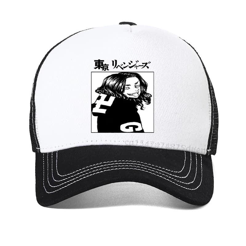 Cappello da uomo Hot Japanese Anime Tokyo Revengers, berretto da baseball con grafica Chifuyu Matsuno, cappellino estivo unisex in rete traspirante.