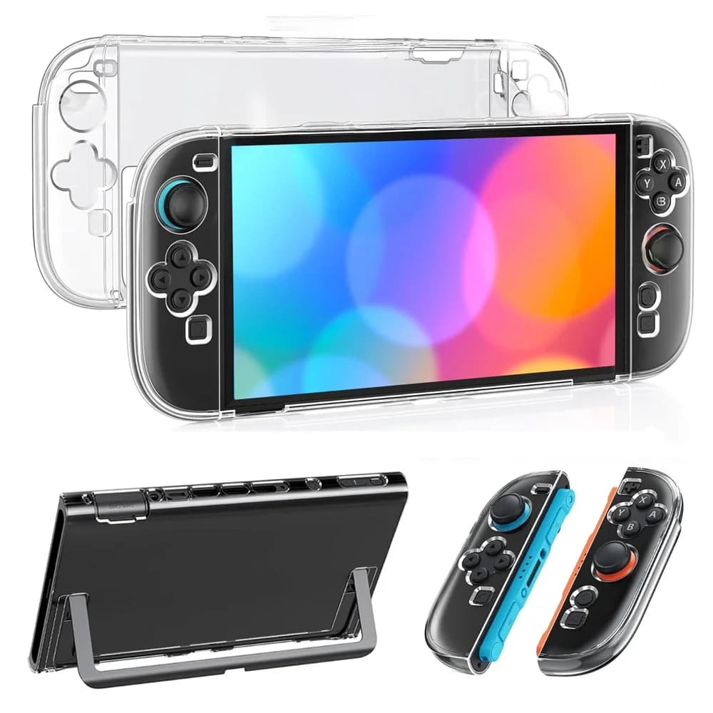 Custodia protettiva morbida per PC + TPU per Nintendo Switch 2 Controller joystick Protezione trasparente per la pelle per accessori Switch 2