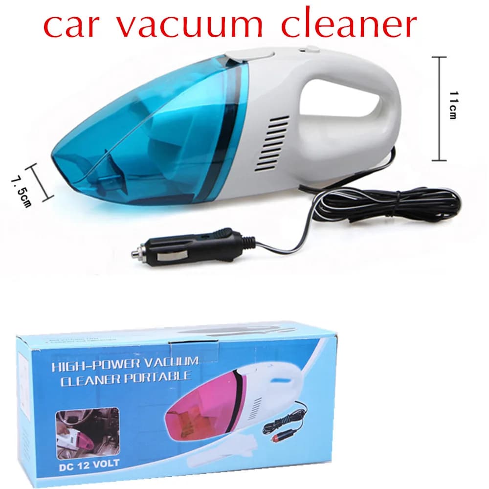Aspirapolvere per Auto 12V 60W, Pulitore Portatile per Superfici Asciutte e Bagnate, Mini Aspiratore Portatile con Accessori