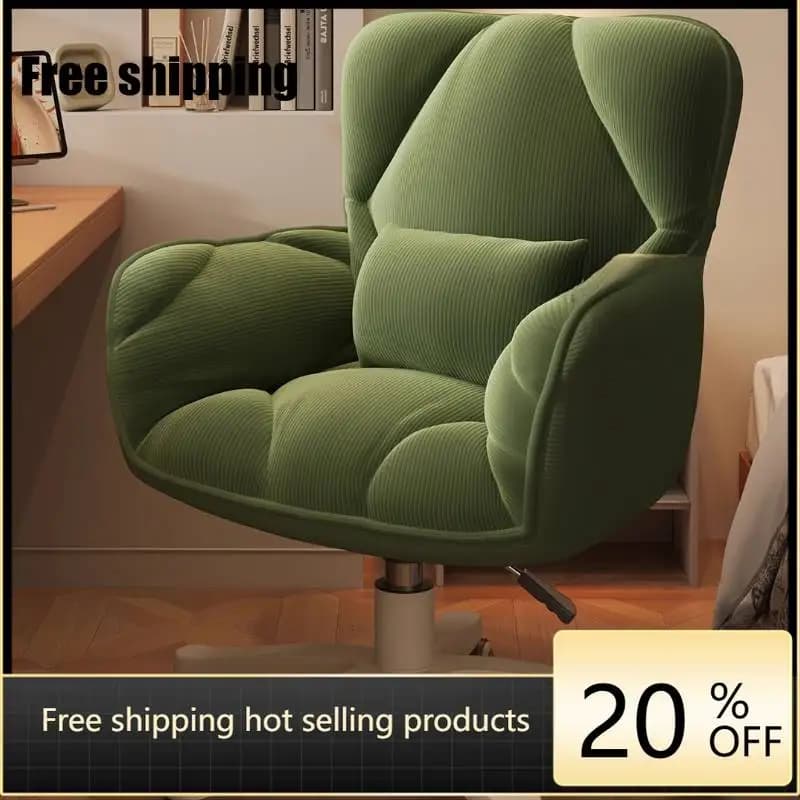 LJY Swivel Black Desk Chair Cushion Ergonomic Rest Gaming White Desk Chair Oversized Designer Leather Bureau Meuble Office Furni
