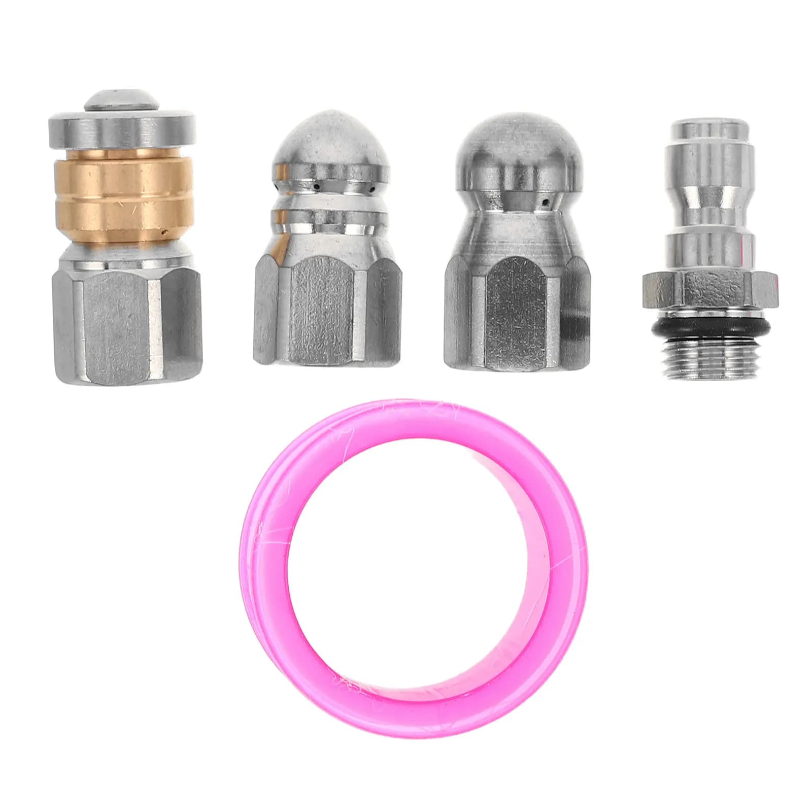 Professional High Pressure Nozzle for Clogged Pipes Drains Sewer Lines Compatible with Standard Garden Hose