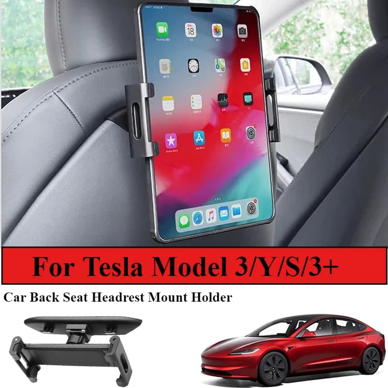 Support for rear seat headrest for Tesla Model 3/Y/S/3+ 360-degree rotation Tablet PC Auto Model3 Highland 2024 phone support