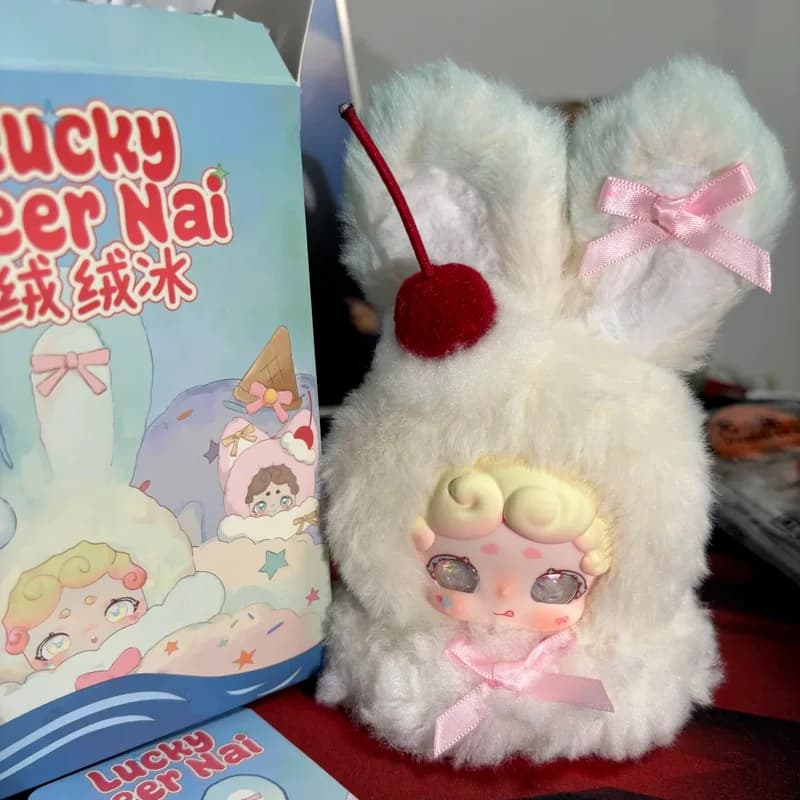 Genuino cervo fortunato Nai Ice Series scatola cieca decorazione borsa carina buona notte coniglio peluche bambola figura giocattolo alla moda ornamenti regalo