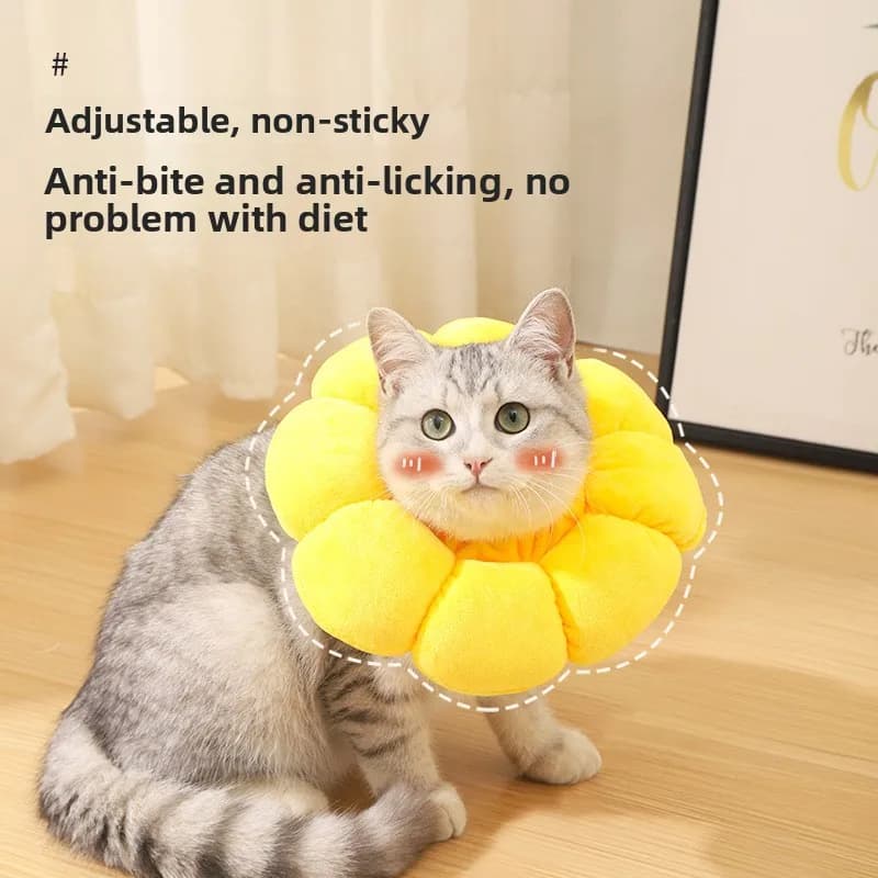 Sunflower Elizabeth cat collar, sterilization anti-licking anti-scratch collar, pet supplies, dog collar