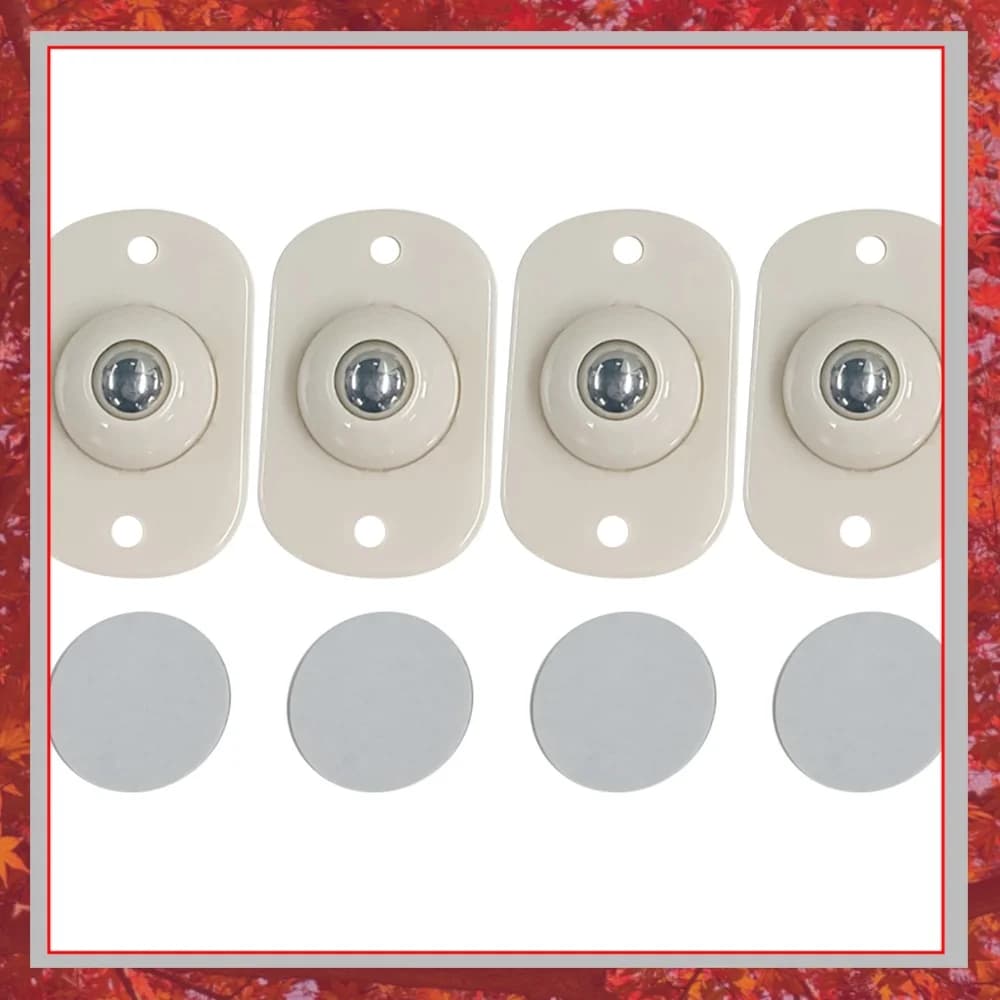 4-12PCS Self Adhesive Caster Mini Swivel Wheels Stainless Steel Universal Wheel 360° Rotation Pulley for Furniture Trash Can