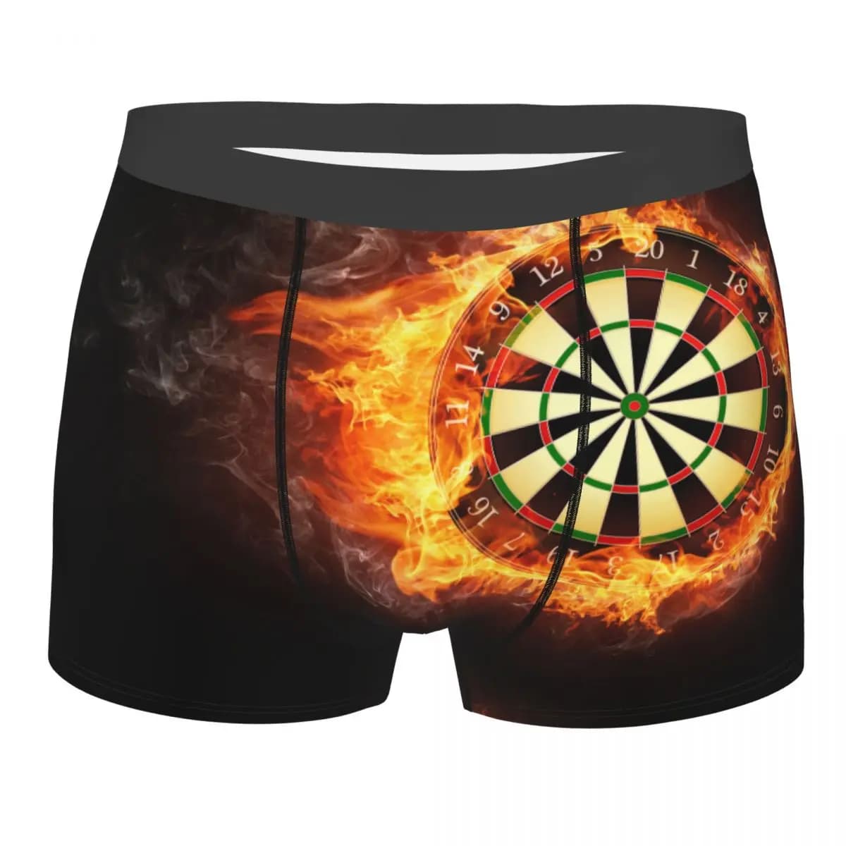Freccette Board In Fire Boxer Shorts For Men 3D Print Arrow tiro con l'arco Target intimo mutandine slip mutande elasticizzate